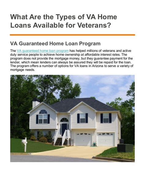 VA Home Loan Types .